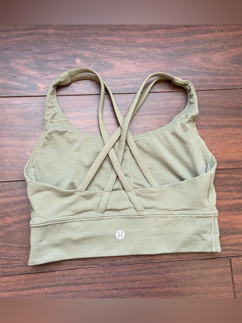 LULULEMON SAGE GREEN CRISS CROSS BACK SPORTS BRA XS